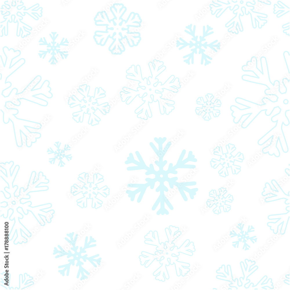 Vector seamless background with snowflakes Vector seamless background with snowflakes