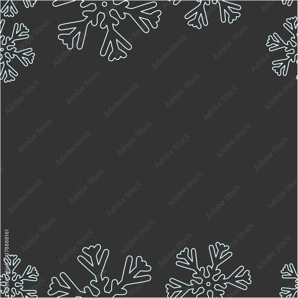 Obraz premium Vector seamless background with snowflakes