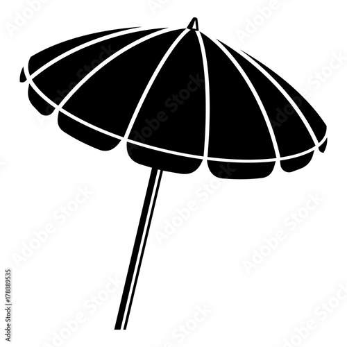 Beach umbrella icon, simple style