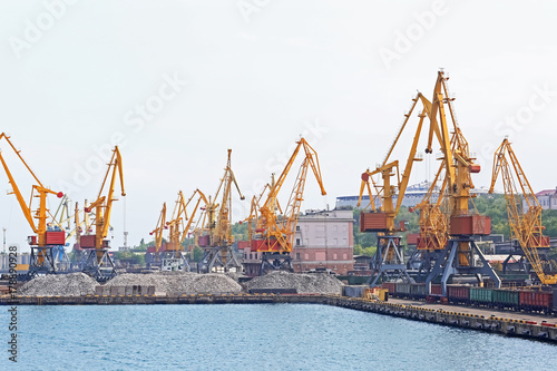 View of modern sea port
