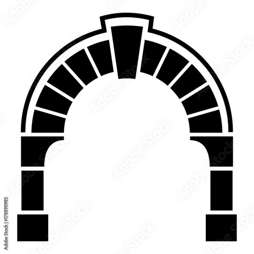 Round gate icon, simple style