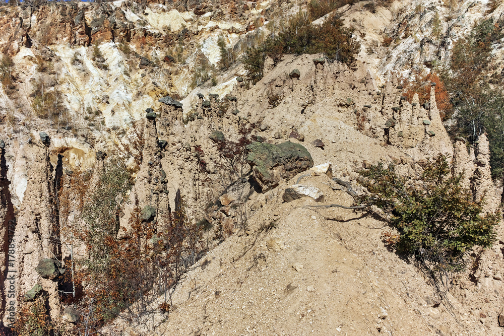 Autumn Landscape of Rock Formation Devil's town in Radan Mountain, Serbia