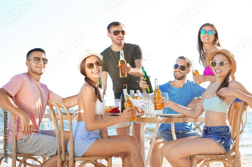 Young people having party o...