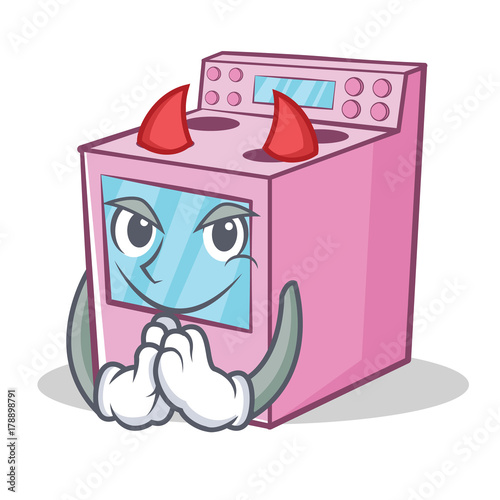 Devil gas stove character cartoon