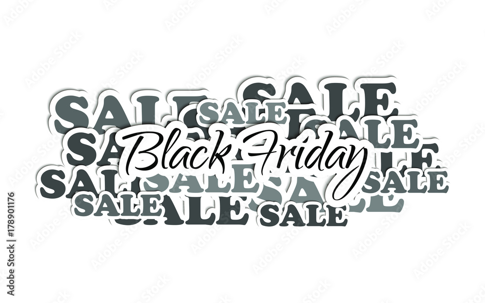 Fototapeta premium Black Friday Sale. Special discount. Vector illustration.