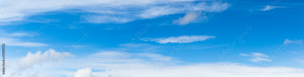 Panorama clouds in the blue sky