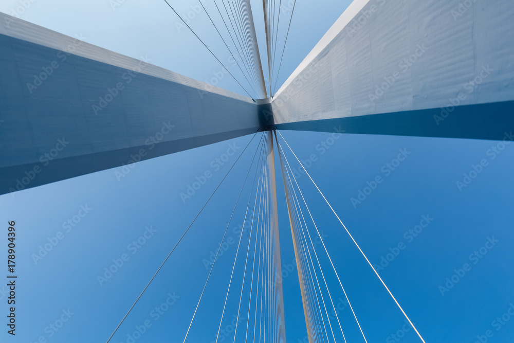 cable-stayed bridge closeup