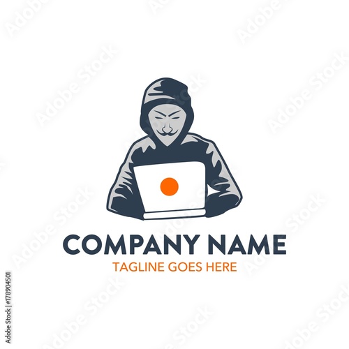 hacker logo. vector. editable.