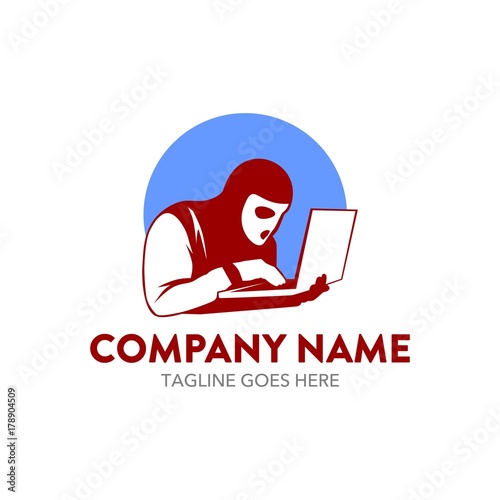 hacker logo. vector. editable.