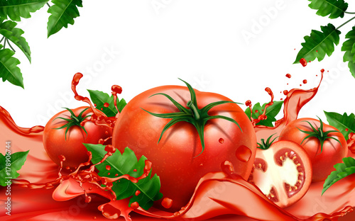 Fresh tomatoes with juice