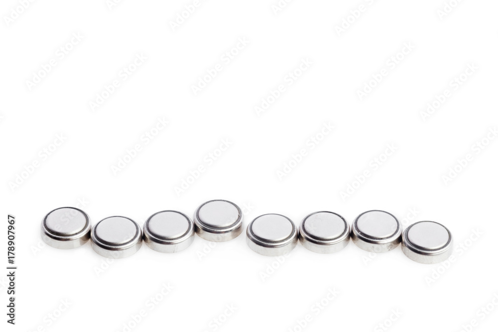 Lithium batteries isolated on white Lithium batteries isolated on white