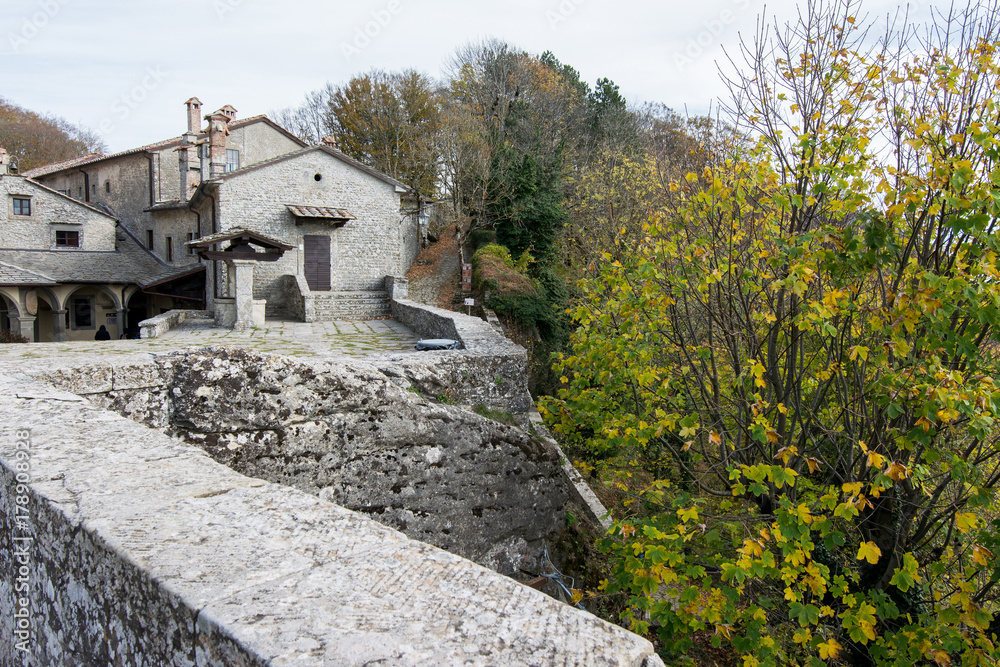Sanctuary of La Verna in tuscany, italy. Monastery of St. Francis Sanctuary of La Verna in tuscany, italy. Monastery of St. Francis