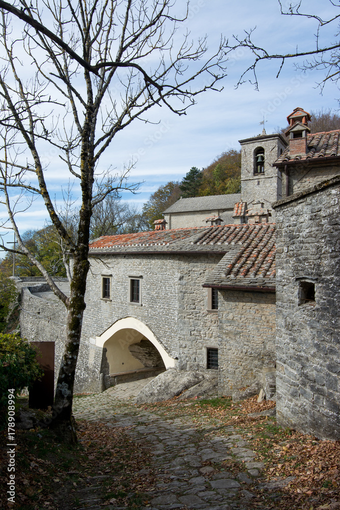 Obraz premium Sanctuary of La Verna in tuscany, italy. Monastery of St. Francis