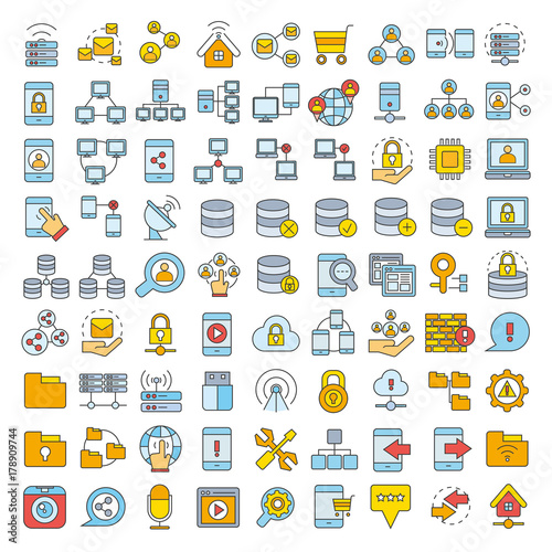network and internet icons