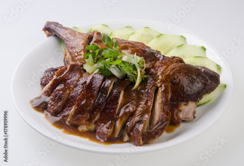 duck. roast duck traditional chinese cuisine