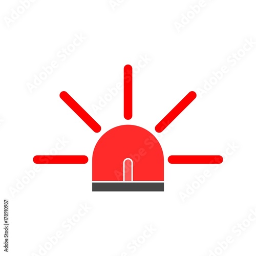 Siren icon for web and mobile, Alarm siren vector icon 