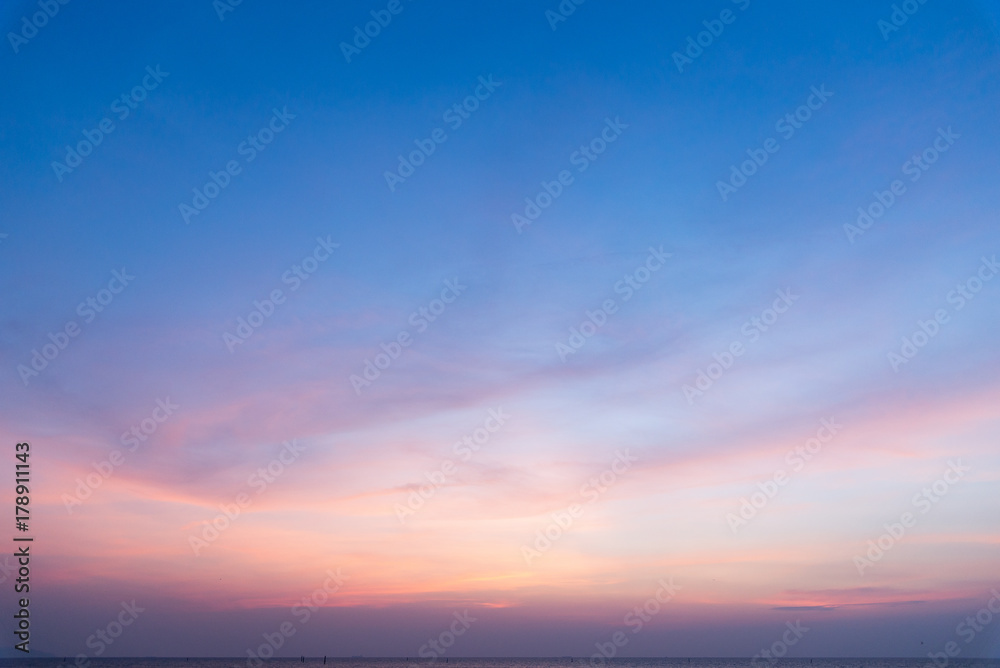 Perfect sunset sky background.