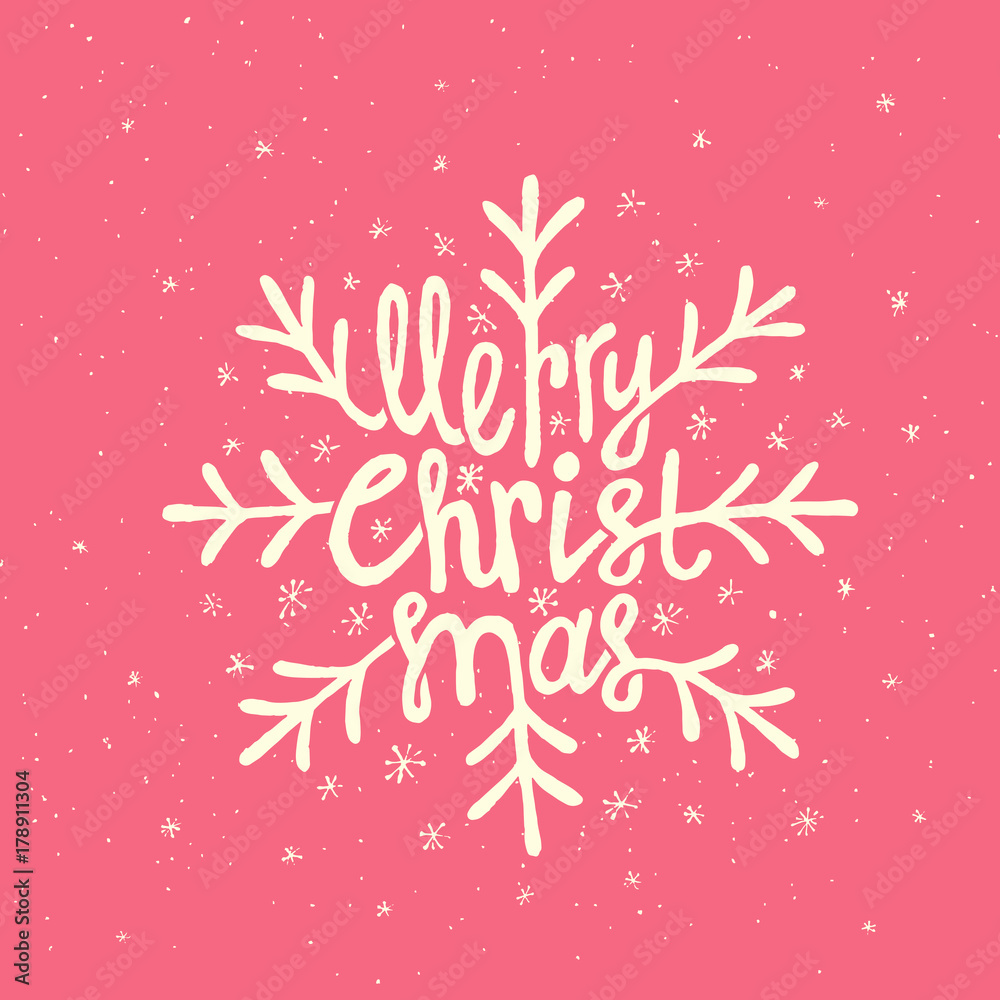 Obraz premium Christmas Lettering