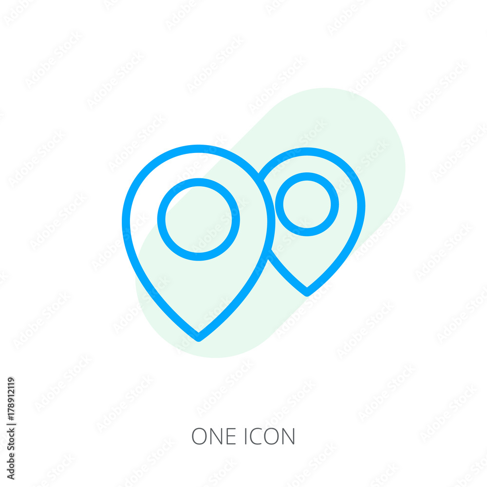 Distance line icon Distance line icon