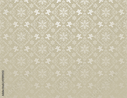 Christmas silver wallpaper, vector art