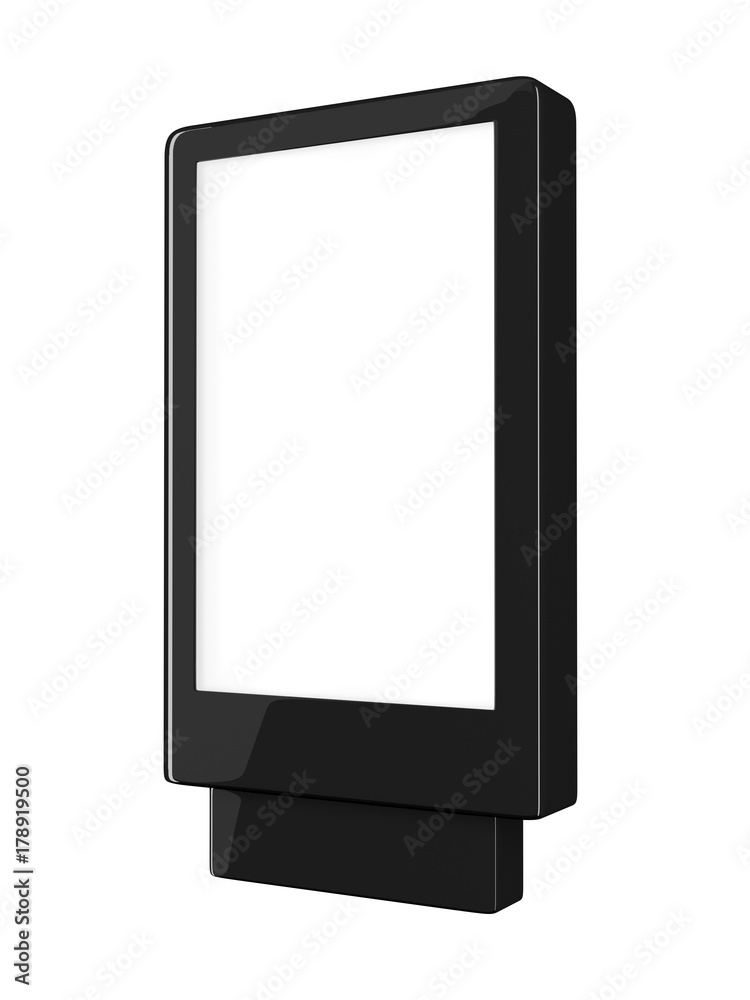 3D rendering of Blank billboard (city advertisement) isolated on white background 3D rendering of Blank billboard (city advertisement) isolated on white background