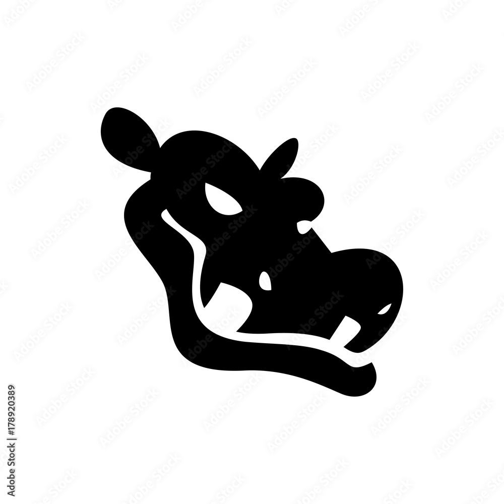 hippopotamus icon illustration hippopotamus icon illustration
