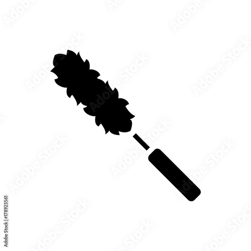 dust brush icon illustration