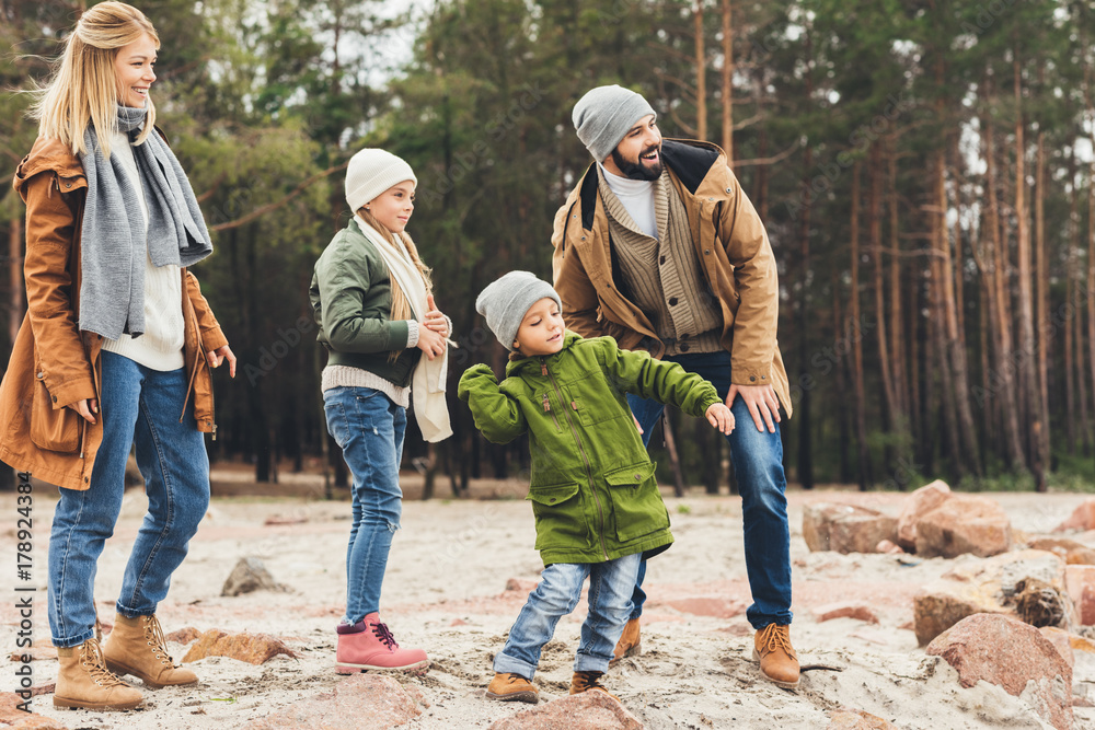 family spending time together on nature family spending time together on nature