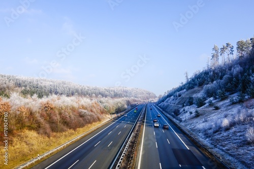 Winterliche Autobahn