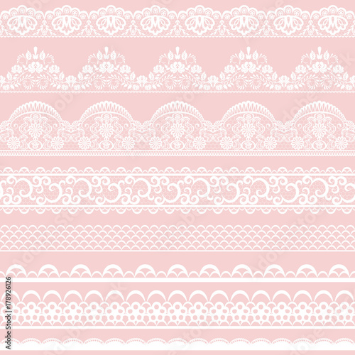 Seamless white lace