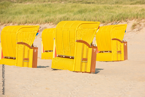 Beach wicker chairs strandkorb