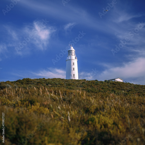 View of Bruny Island Lighthouse in Tasmania, Australia.
