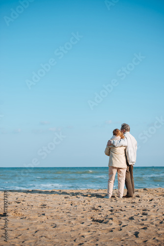 senior couple at seaside
