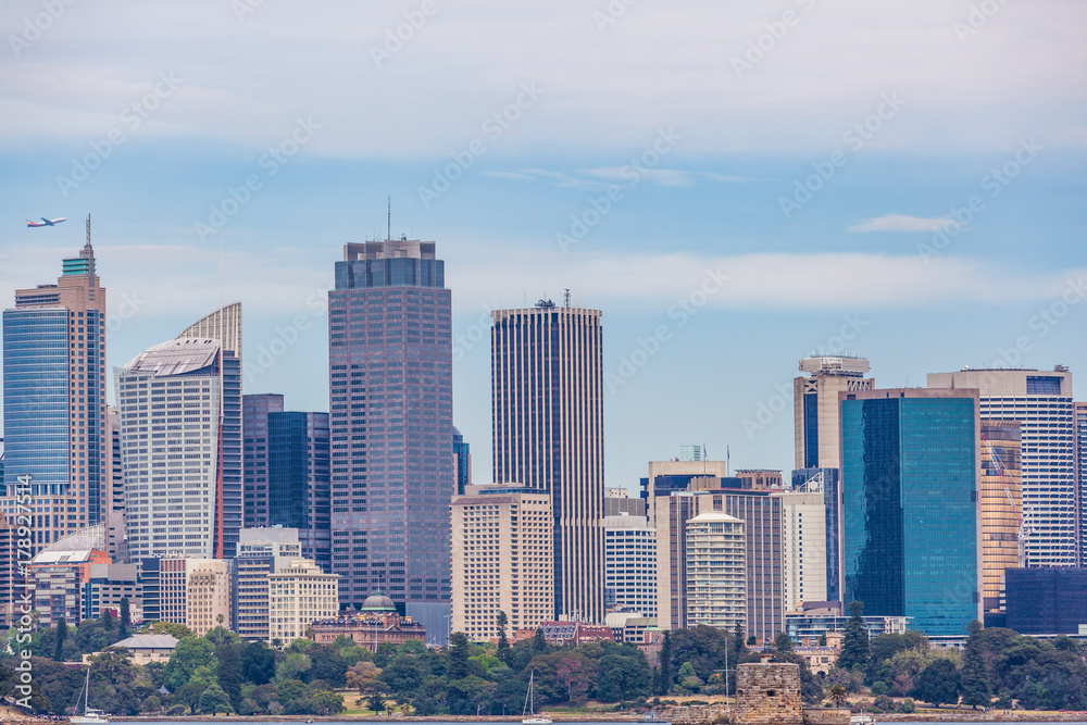 Sydney Skyline - high rise office buildings in the centre of Sydney, Australia