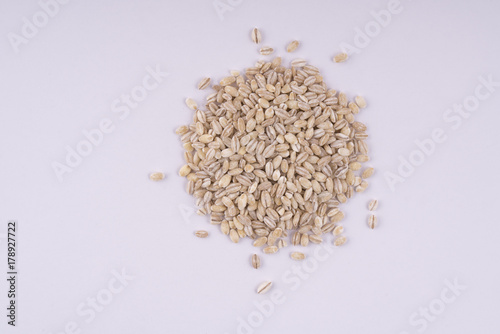 barley on a white table 