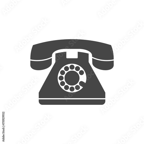 Old phone icon, Phone vector icon, Old vintage telephone symbol