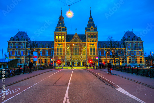 The Rijksmuseum in Amsterdam, Netherlands.
