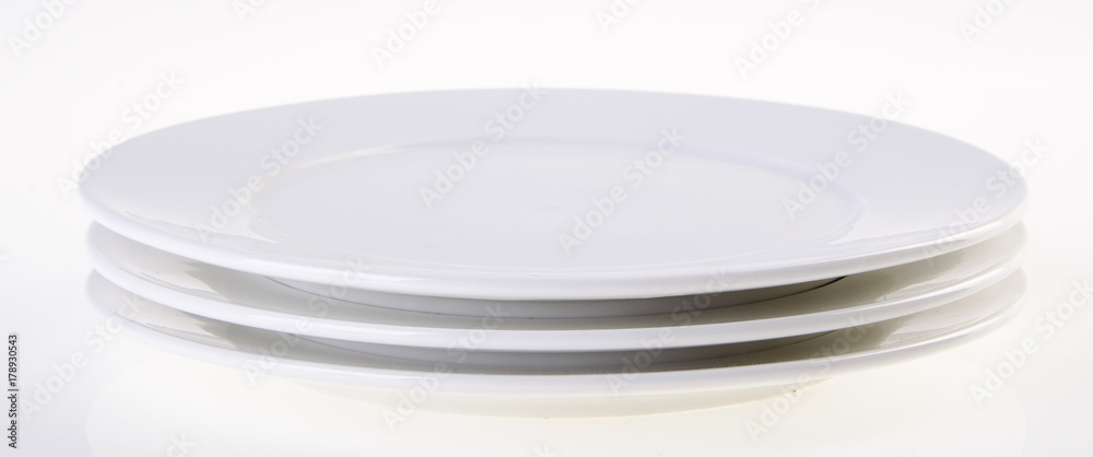 plates on the white background plates on the white background