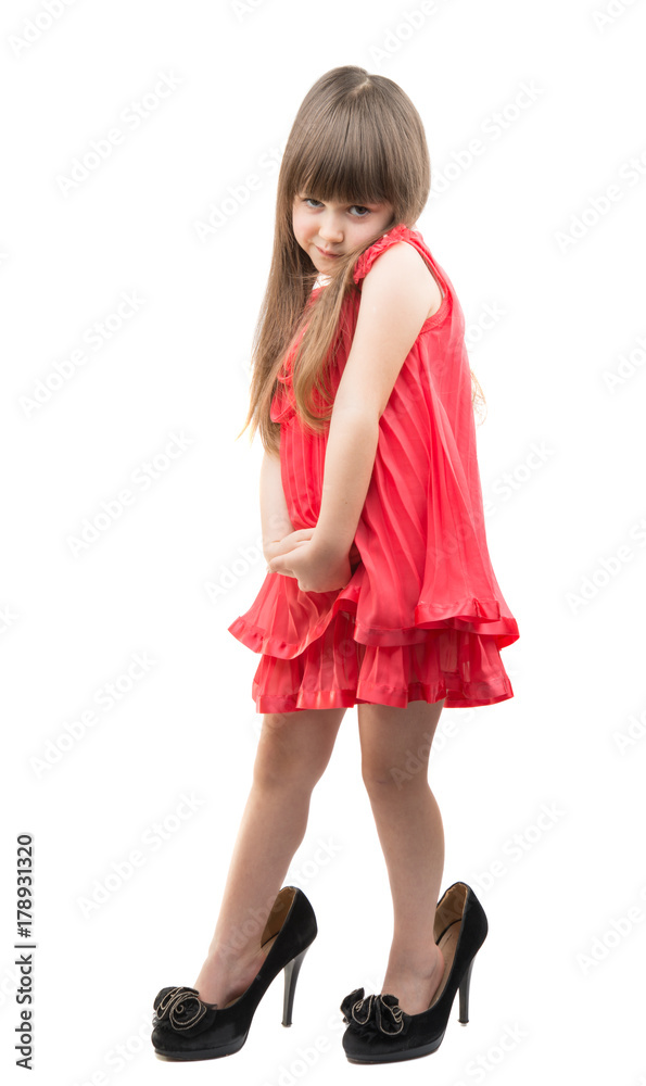little girl in her mother's shoes little girl in her mother's shoes