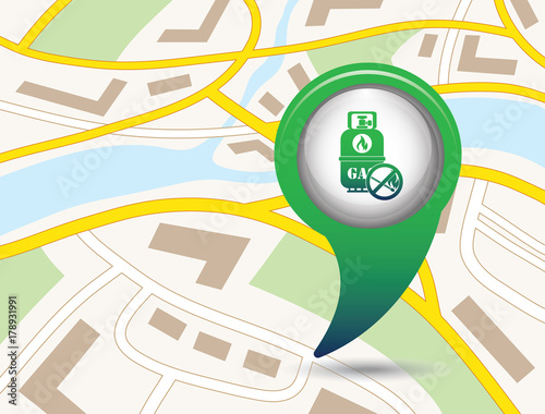 Camping gas bottle icon