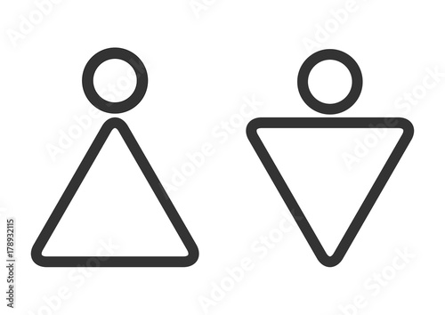WC vector icon. Simple line. Icon for men and women