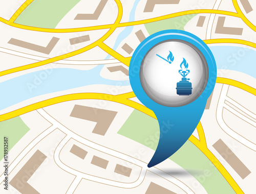 Camping stove icon vector