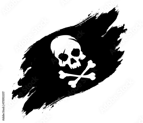 Pirate flag grunge