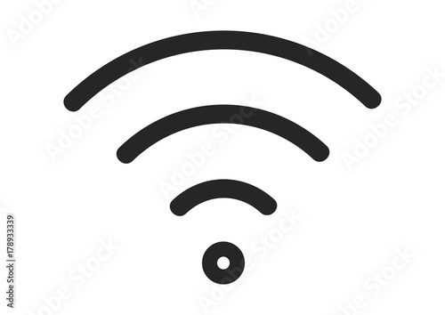 Wifi icon vector Flat network sign symbol. For mobile user interface. Alarm icon. Waves. Cocial networks. photo