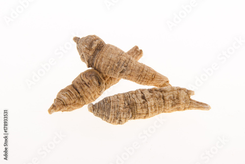 Dried Ginseng On Background