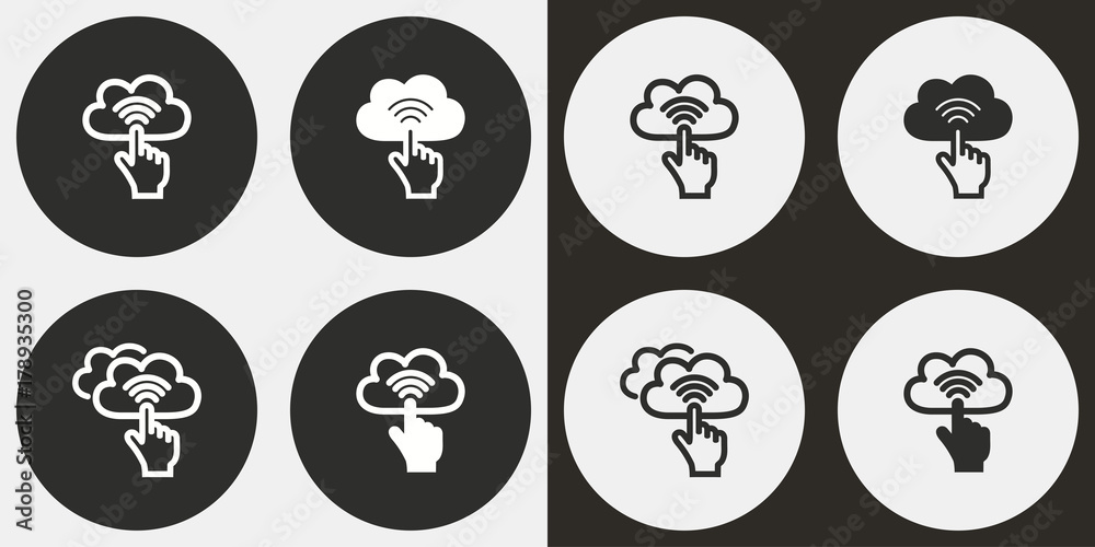 Cloud computing - vector icon. Cloud computing - vector icon.