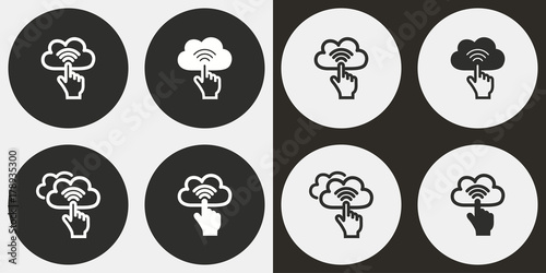 Cloud computing - vector icon.