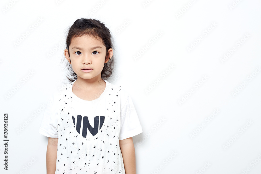 Portrait beautiful of happy long hair child little girl asian Portrait beautiful of happy long hair child little girl asian