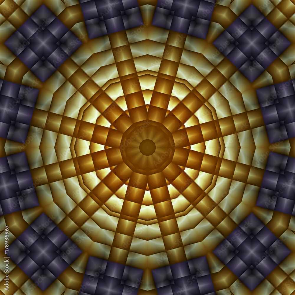 Naklejka premium abstrakt zwölfeck mandala illustration
