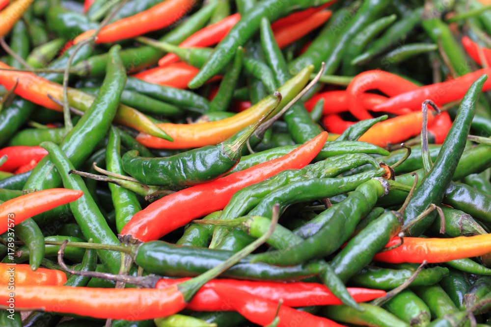 red and green chilly texture red and green chilly texture